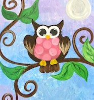 Owl in moonlight