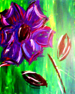 Abstract Purple Flower