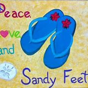 peace love and sandy feet