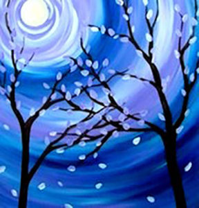 Winter-Trees in Moonlight