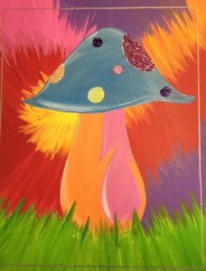 Funky Colorful Mushroom KD235