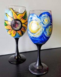 wine glass painting party